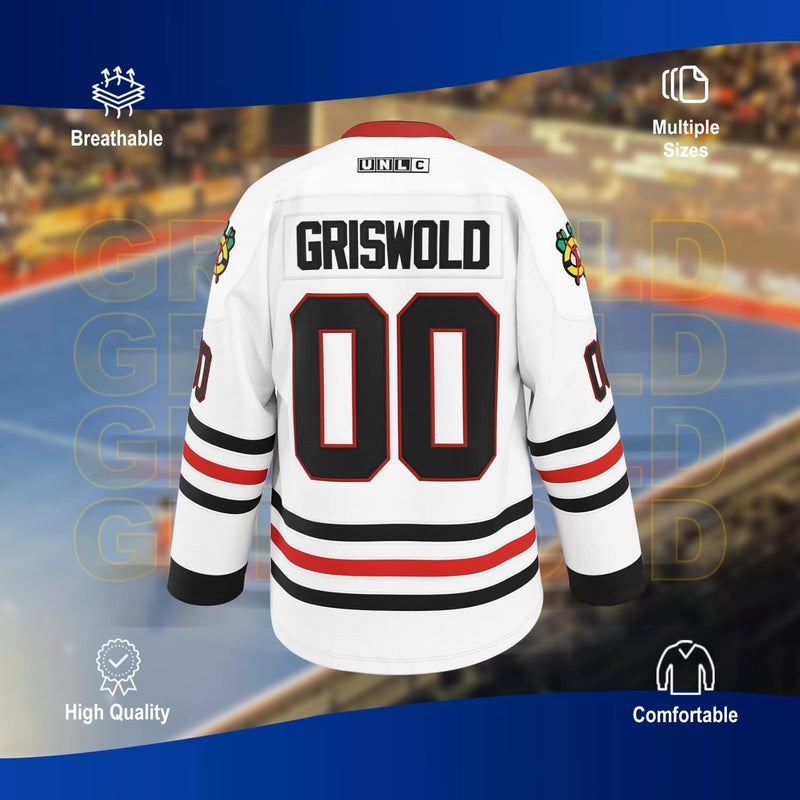 GHOSTWEAR قميص هوكي فيلم غريسوولد #00 - حروف وأرقام مطرزة ملابس فابز الأصلية S-5XL - Image 3